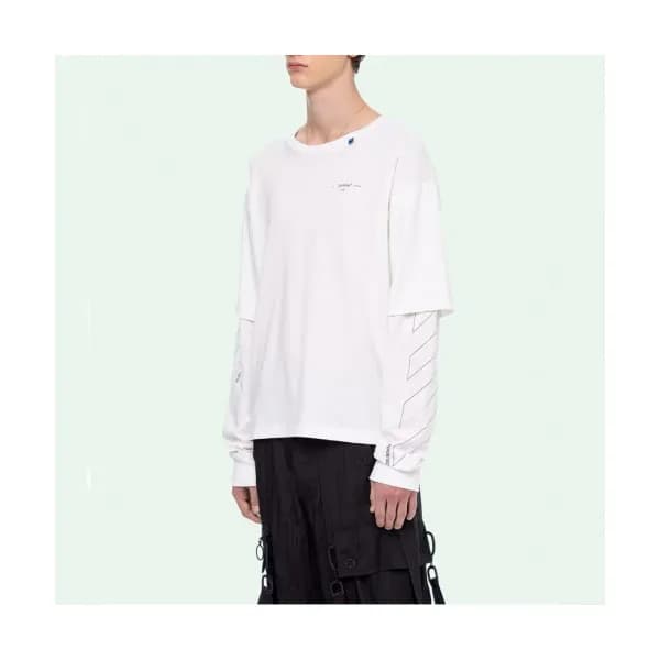 Off-white 2019 Mm/Wm Logo Cotton Oversize HoodT - … - 1