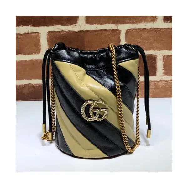 Gucci 2020 GG Marmont Mini Women Bucket Chain Shou… - 1