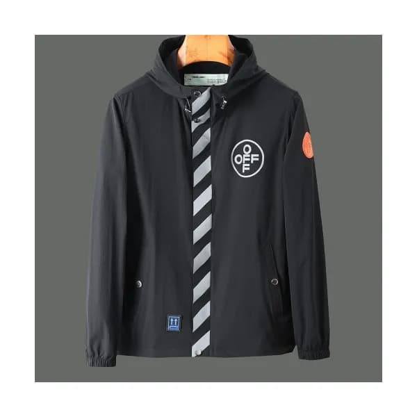 Off-white 2020 Mens Logo Casual Windproof Jackets … - 1