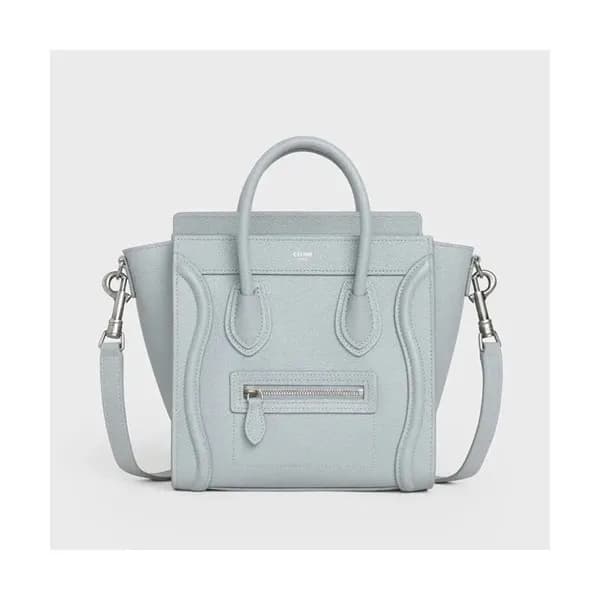 Celine 2020 Nano Luggage Leather Tote Shoulder Bag… - 1