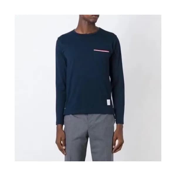 [톰브라운]Thom Browne 2021 Mens Strap Crew-neck Cotton… - 1
