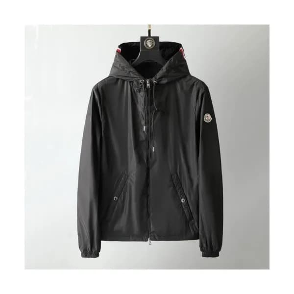 Moncler Mens Logo Casual Jackets Black - 몽클레어 202… - 1