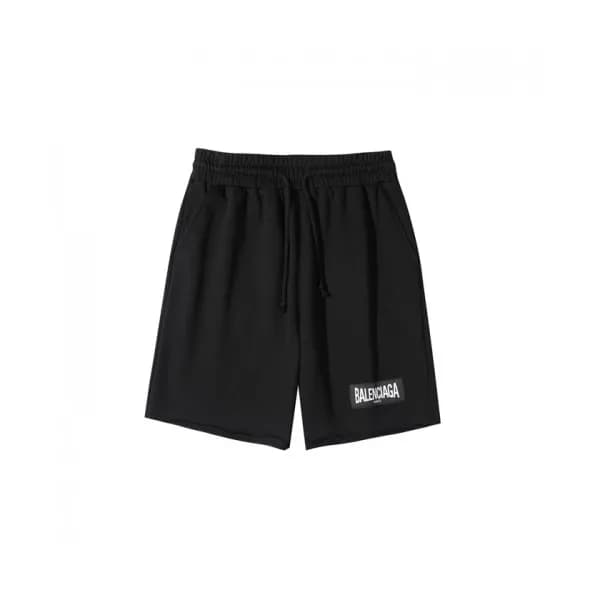 Balenciaga Mens Logo Training Half Pants Black - … - 1