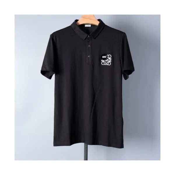 Loewe Mens Smile Short Sleeved Tshirts Black - 로에… - 1