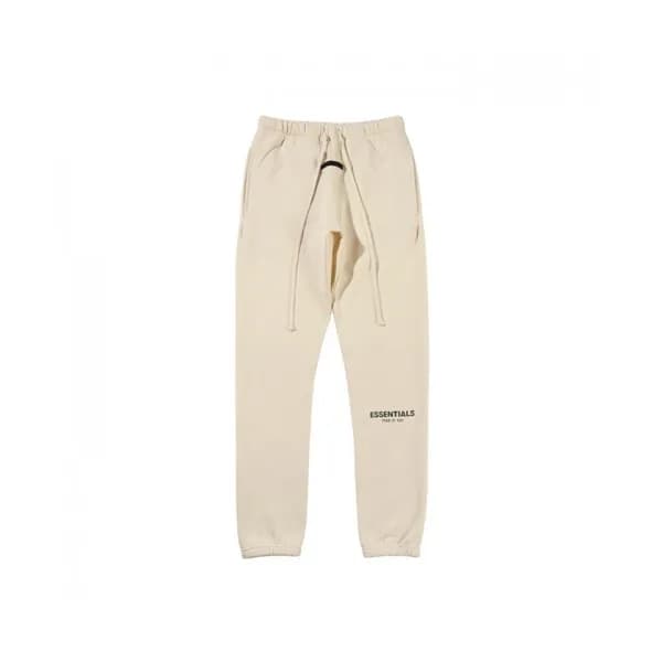 Fear of god Mens Logo Modern Casual Pants Beige -… - 1
