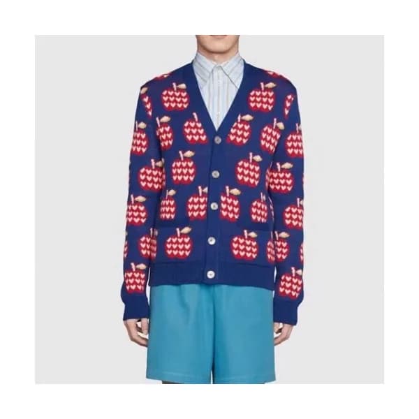 Gucci Mm/Wm Trendy V-neck Cardigan Blue - 구찌 2021… - 1