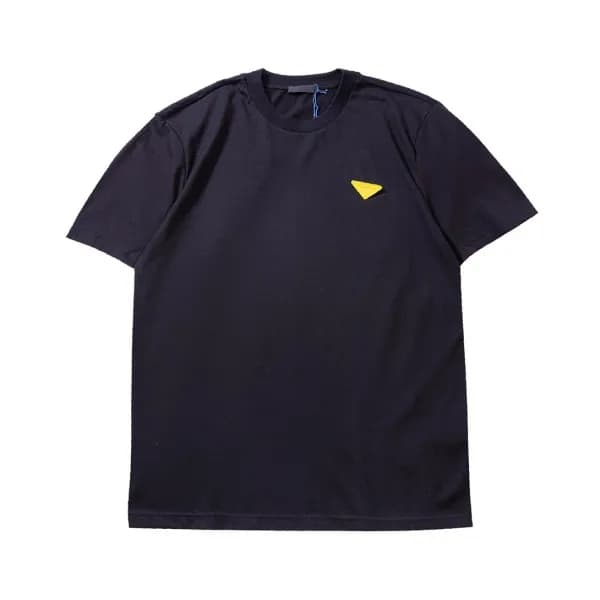프라다 남자 크루넥 네이비 반팔티 - Unisex Navy Tshirts - Pra0258… - 1