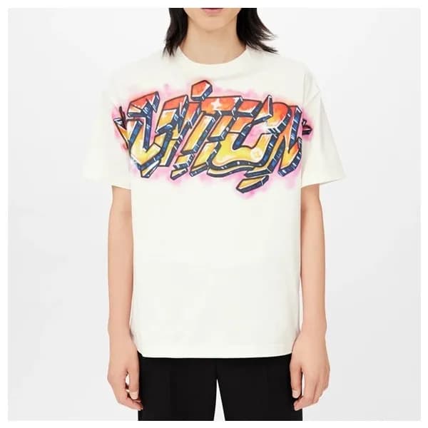루이비통 남성 크루넥 화이트 반팔티 - Mens White Tshirts - lou0406… - 1