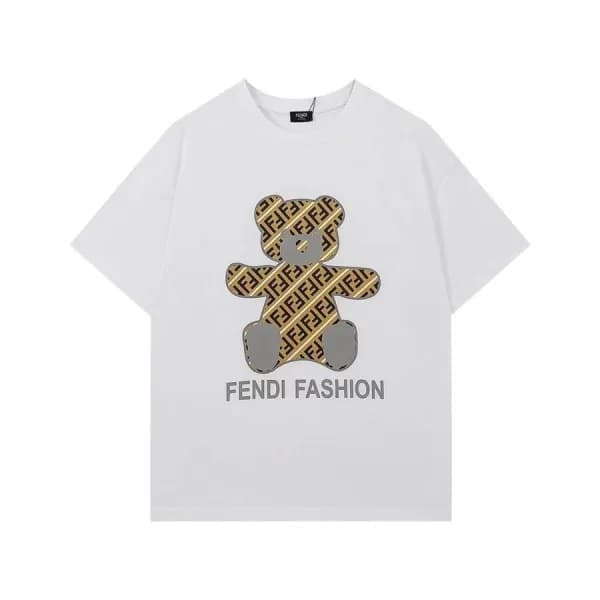 펜디 남성 크루넥 화이트 반팔티 - Mens White Tshirts - fen01170x - 1