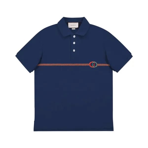 구찌 남성 네이비 폴로 반팔티 - Mens Navy Tshirts - guc04841x - 1