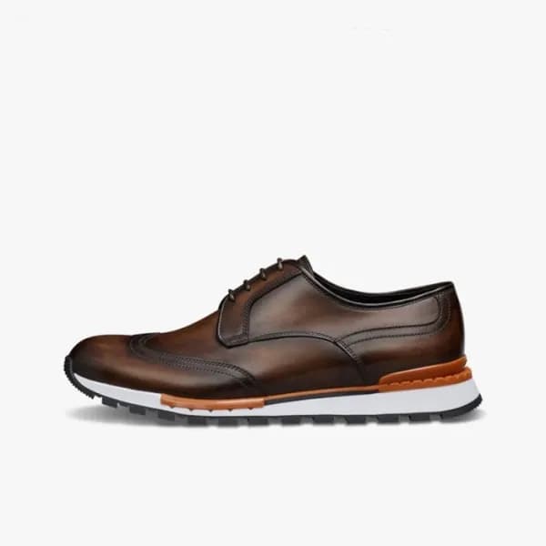 벨루티 남성 클래식 브라운 스니커즈 - Mens Brown Sneakers - ber00… - 1