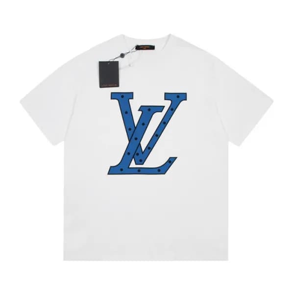 루이비통 남성 화이트 크루넥 반팔티 - Mens White Tshirts - lou0491… - 1