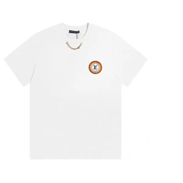 루이비통 남성 화이트 크루넥 반팔티 - Mens White Tshirts - lou0501… - 1