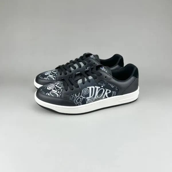 디올 남성 시그니처 블랙 스니커즈 - Mens Black Sneakers - dio0194… - 1
