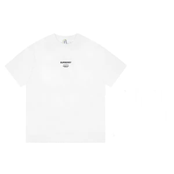 버버리 남성 화이트 크루넥 반팔티 - Mens White Tshirts - Bur04460… - 1
