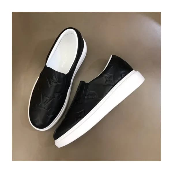 루이비통 남성 모노그램 블랙 로퍼 - Mens Black Loafer - lou05091x - 1
