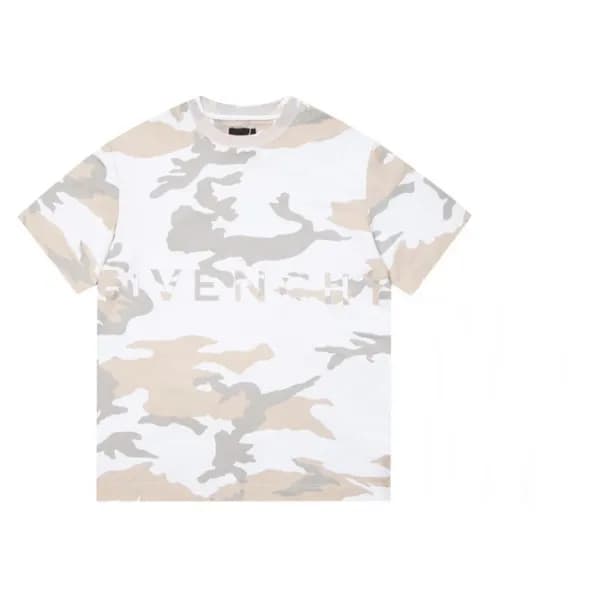 지방시 남/녀 크루넥 화이트 반팔티 - Unisex White Tshirts - giv08… - 1