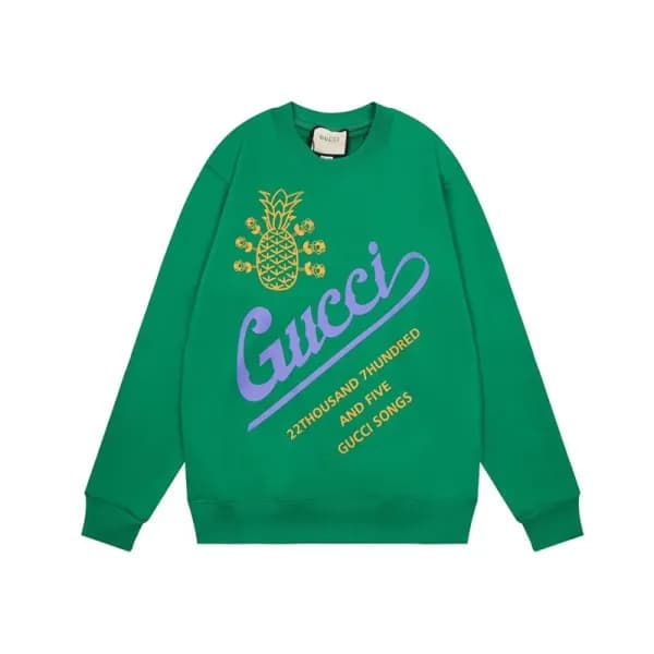 구찌 남/녀 캐쥬얼 그린 맨투맨 - Unisex Green Tshirts - Guc0504… - 1