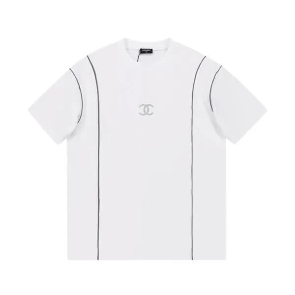 샤넬 남/녀 크루넥 화이트 반팔티 - Unisex White Tshirts - chl091… - 1