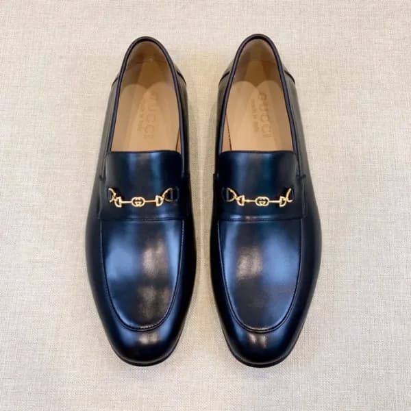 구찌 남성 이니셜 블랙 로퍼 - Gucci Mens Black Loafer - gu35x - 1
