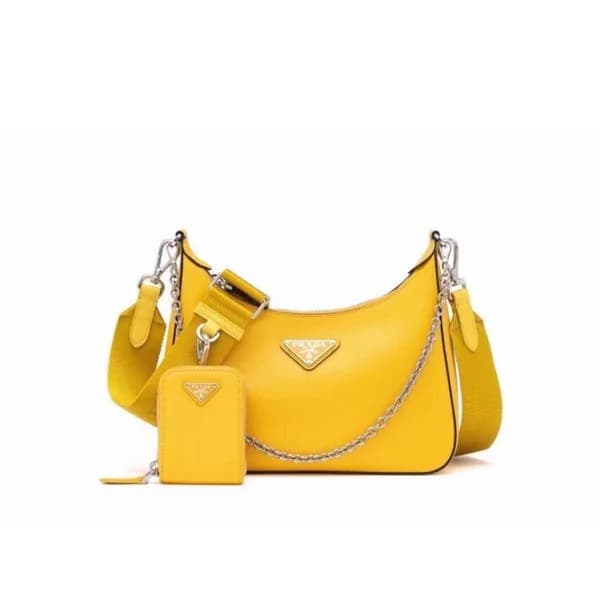 프라다 여성 옐로우 호보백 - Prada Womens Yellow Shoulder Bag … - 1