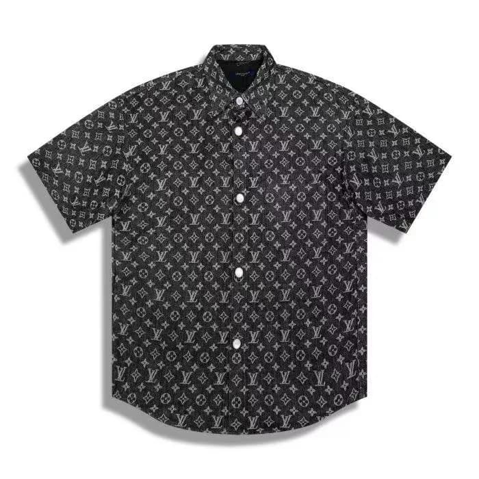 루이비통 남성 블랙 반팔 셔츠 - Louis vuitton Mens Black Tshirt… - 1