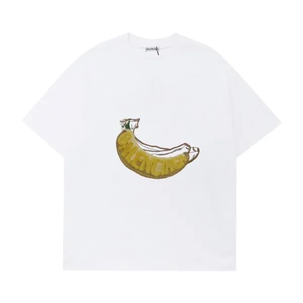 발렌시아가 남성 화이트 크루넥 반팔티 - Balenciaga Mens White Short… - 1