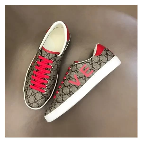 구찌 남/녀 브라운 스니커즈 - Gucci Unisex Brown Sneakers- gu5… - 1