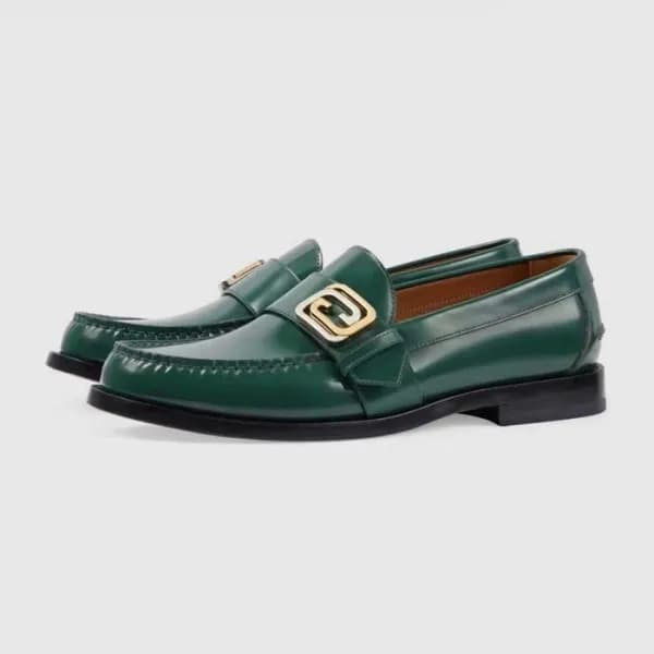 구찌 남성 이니셜 그린 로퍼 - Gucci Mens Green Loafer - gu564x - 1
