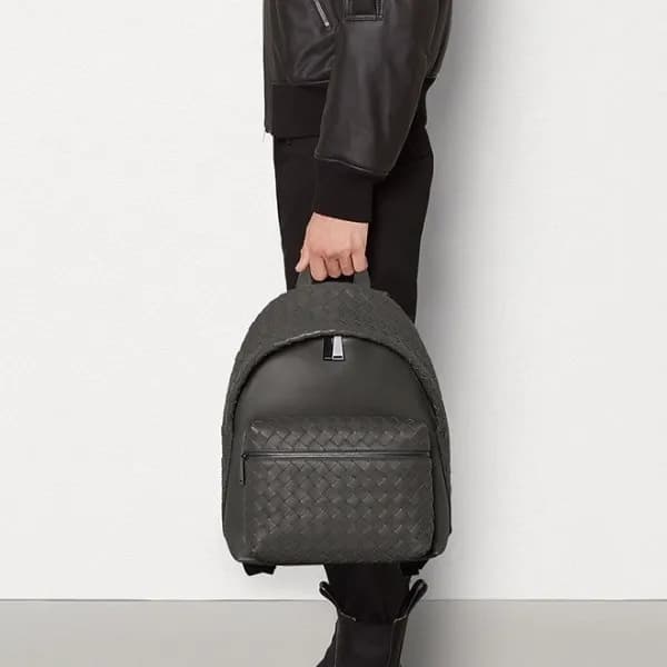 보테가베네타 남성 클래식 그레이 백팩 - Bottega veneta Mens Gray Ba… - 1