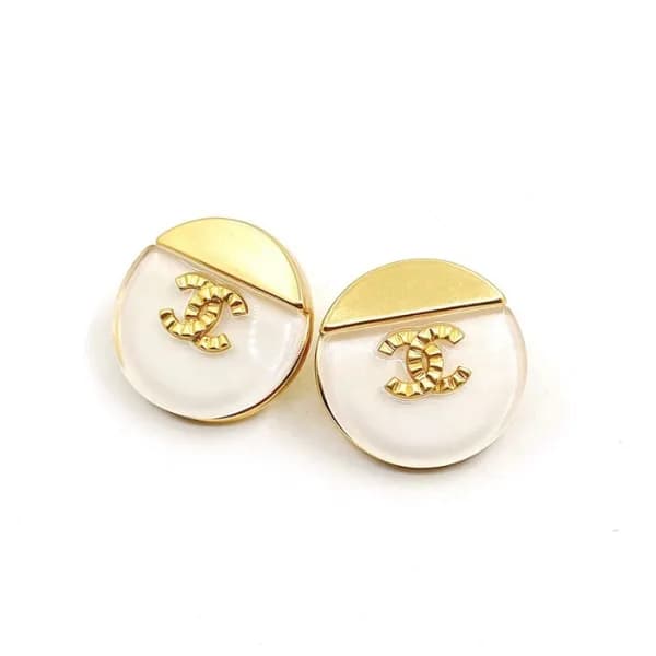 샤넬 여성 화이트 이어링 - Chanel Womens White Gold Earring -… - 1
