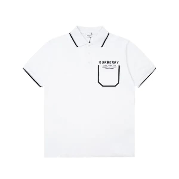 버버리 남성 화이트 크루넥 반팔티 - Burberry Mens White Short Sle… - 1