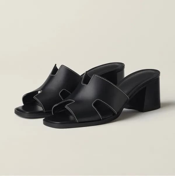 에르메스 여성 블랙 샌들 - Hermes Womens Black Sandals - he23… - 1