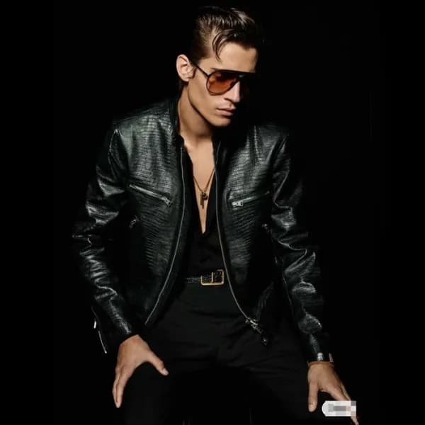 톰포드 남성 블랙 가죽 자켓 - Tomford Mens Black Jackets - tof… - 1