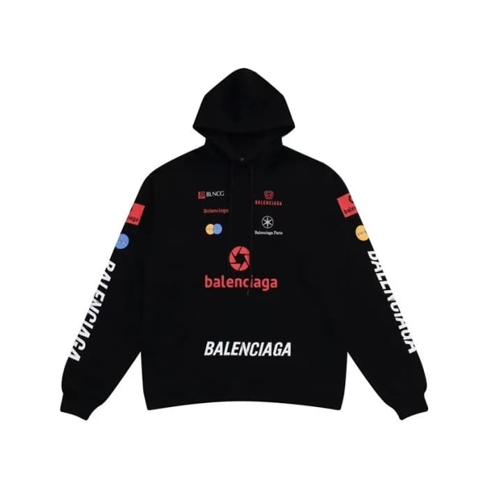 발렌시아가 남성 블랙 후드티 - Balenciaga Mens Black Hoodie - b… - 1