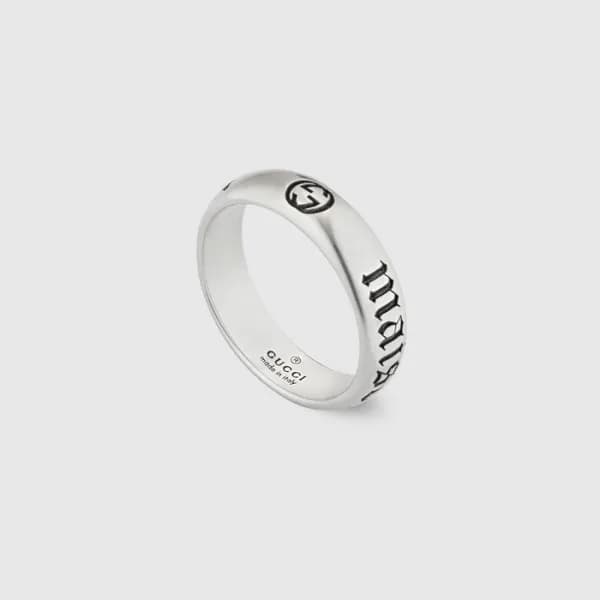 구찌 남/녀 화이트 골드 반지 - Gucci Unisex White Gold Ring - … - 1