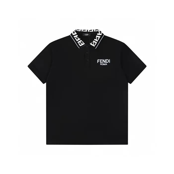 펜디 남성 블랙 티셔츠 - Fendi Mens Black Tshirts - fec211x - 1