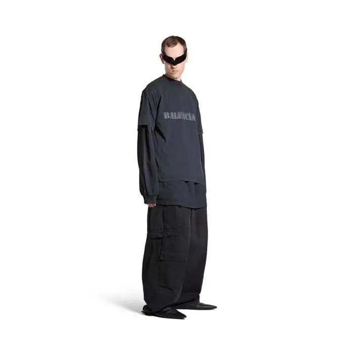 발렌시아가 남성 블랙 반팔티 - Balenciaga Mens Black Tshirts - … - 1
