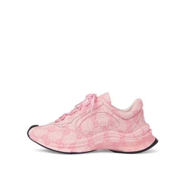 구찌 남/녀 핑크 라이톤 - Gucci Unisex Pink Sneakers - gus12… - 1