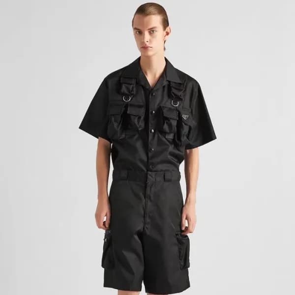프라다 남성 블랙 반팔 셔츠 - Prada Mens Black Shirts - prc392… - 1