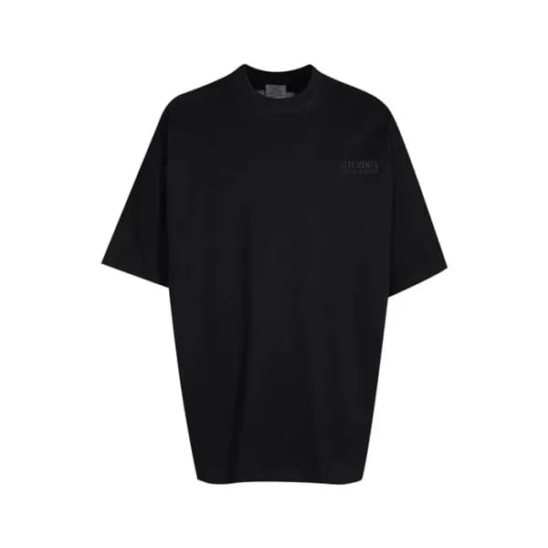 베트멍 남/녀 블랙 반팔 티셔츠 - Vetements Unisex Black Tshirts… - 1