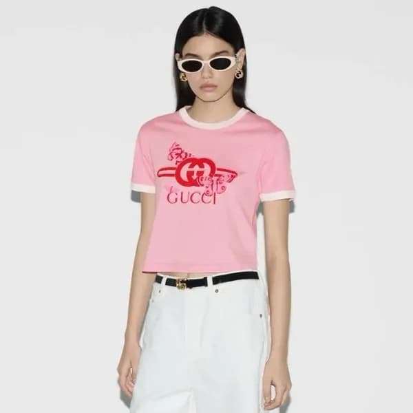 구찌 여성 라운드 반팔 티셔츠 - Gucci Womens Round Tshirts - gu… - 1