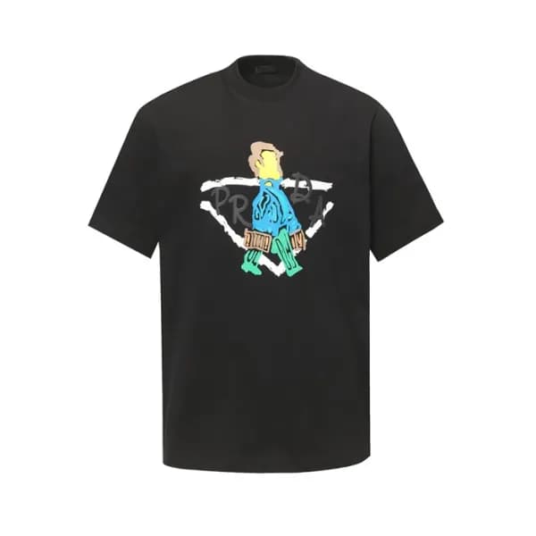 프라다 남성 라운드 반팔티 - Prada Mens Round Tshirt - prc6855… - 1