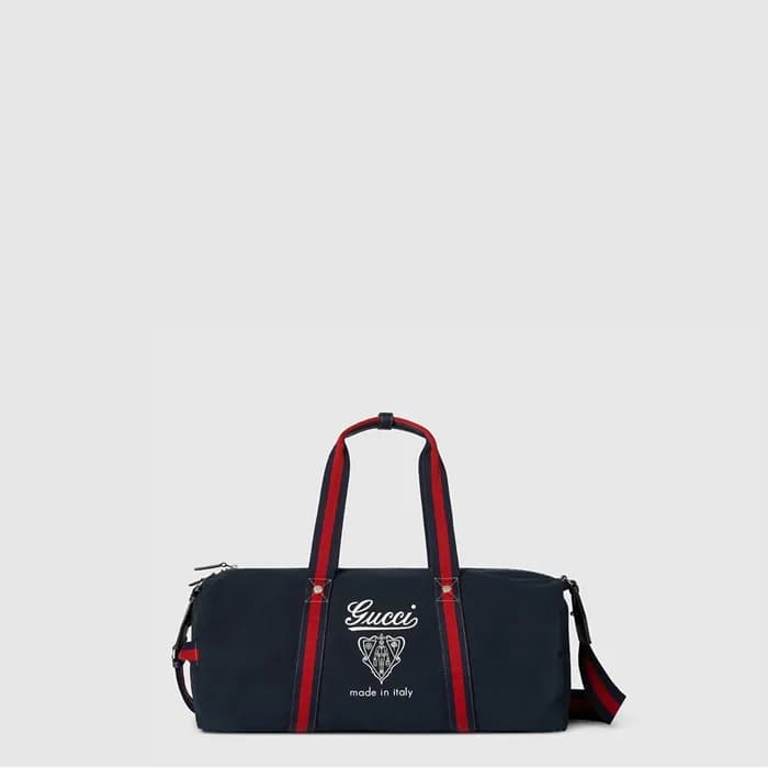 구찌 남성 라지 프린트 캔버스 더플백 - Gucci Mens Large Print Canv… - 1