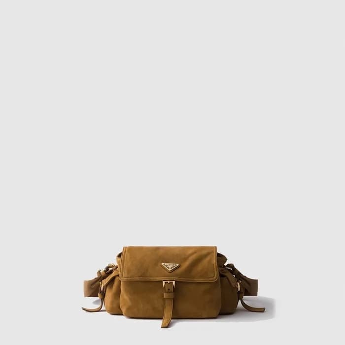 프라다 여성 익스플로어 미디엄 스웨이드 숄더 백 1BD394 - Prada Womens E… - 1