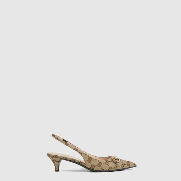 구찌 여성 홀스빗 슬링백 펌프스 - Gucci Womens Horsebit Slingbac… - 1