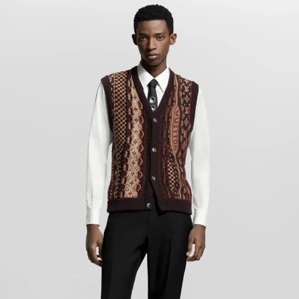 루이비통 남성 브이넥 베스트 - Louis vuitton Mens V-neck Vest -… - 1