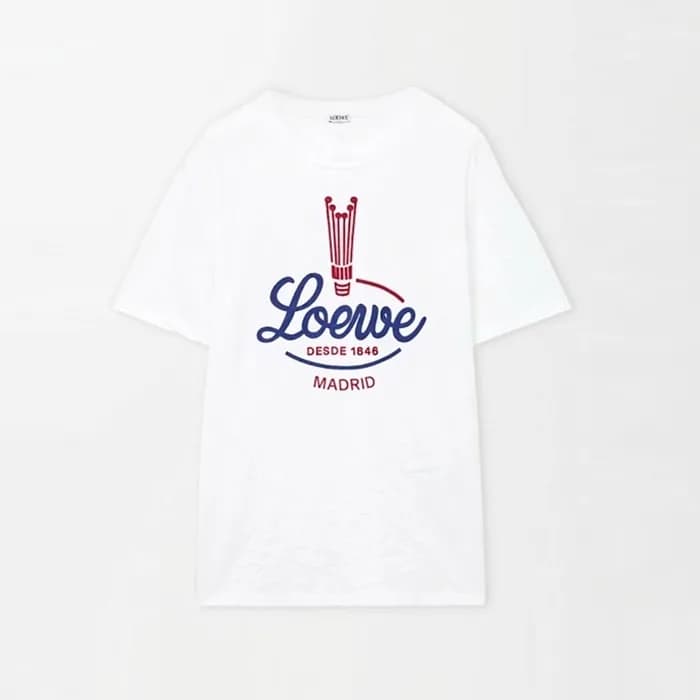 로에베 남성 라운드 반팔티 - Loewe Mens Round Tshirt - loc1381… - 1