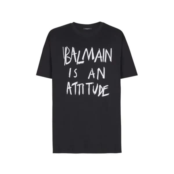 발망 남성 라운드 반팔티 - Balmain Mens Round Tshirt - bac143… - 1