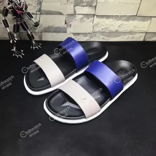 [구찌] 블루+화이트 남성용 슬리퍼 gu0023x - Gucci Blue+White Men… - 1